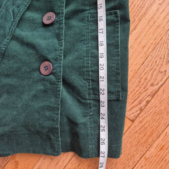Green Corduroy Belted Jacket • Size 38 (S/M Fit) • Fully Lined - Picture 14 of 15